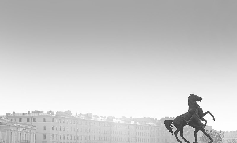 аничков мост, кони, клодт, питер, санкт-петербург Покорениеphoto preview