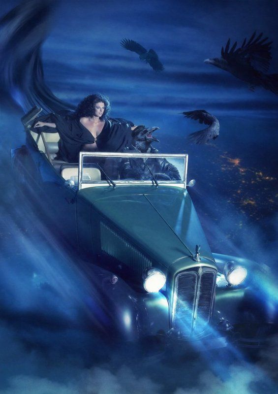 «..но только вскоре Маргарита, открыв глаза, увидела под собой не лесную тьму, а дрожащее озеро московских огней».photo preview