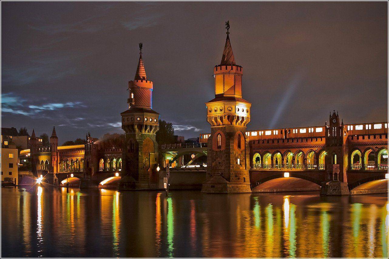 Обербаумбрюке (oberbaumbrucke). Автор: Любовь Селиванова festival, lights, oberbaumbrucke, berlin, foto, liubos, берлин, Любовь Селиванова
