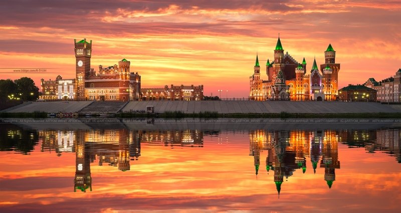 capriccio, photoartist, каприччио, фотохудожник, veduta, ведута, йошкар-ола, россия, артем мирный, отражение, замок, artyom mirniy, yoshkar-ola, театр, кукольный, башня, закат, свет, марий эл Йошкар-Олаphoto preview