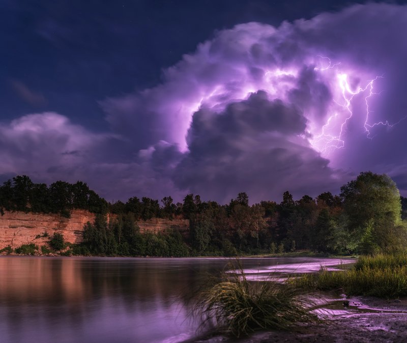 гроза, молня, облако, река белая, каменномостский, Облако генерирующее молнииphoto preview