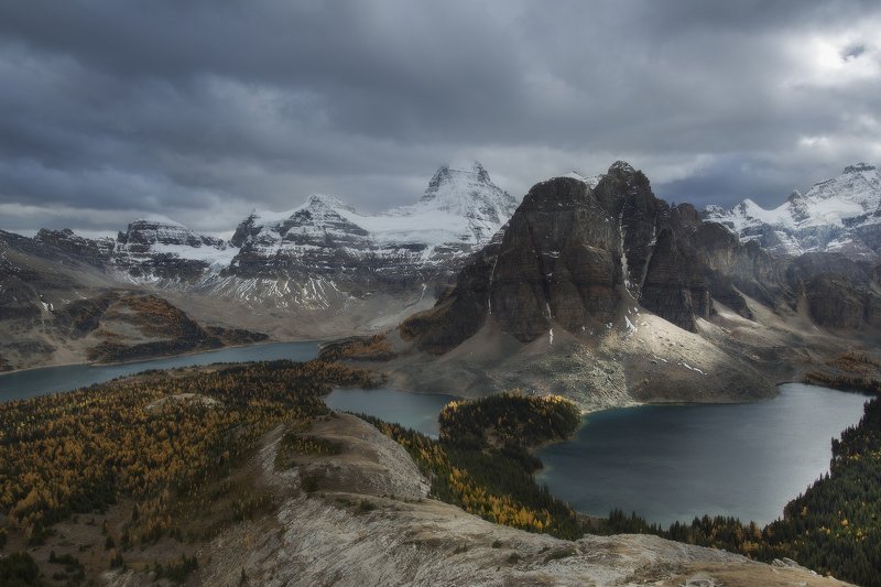 assiniboine, rockies, mountains, горы, канада Вечерний свет в горахphoto preview