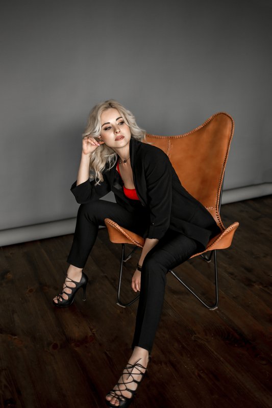 портрет, женский портрет, крупный план, студийный портрет Алёнаphoto preview