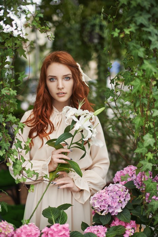 портрет, эмоции, взгляд, красивая, робко, нежно, ретро Марияphoto preview