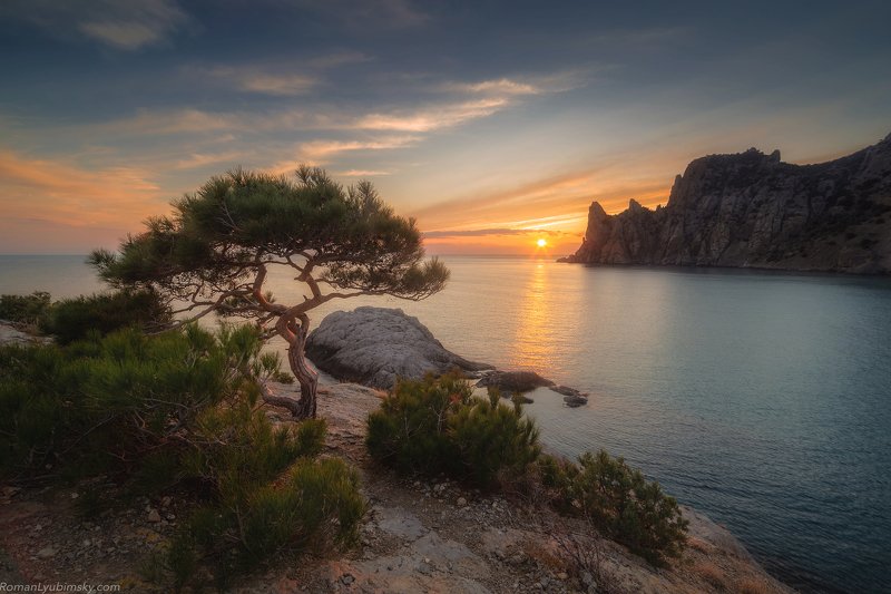 крым, закат, новый свет Наблюдатель за солнцемphoto preview