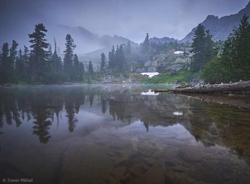 ергаки Туманный вечер на Лазурном озереphoto preview