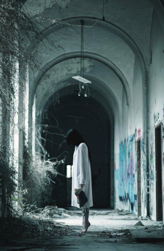 #madhouse #concept #selfportrait #dark Standing in balance between Creativity and Madnessphoto preview