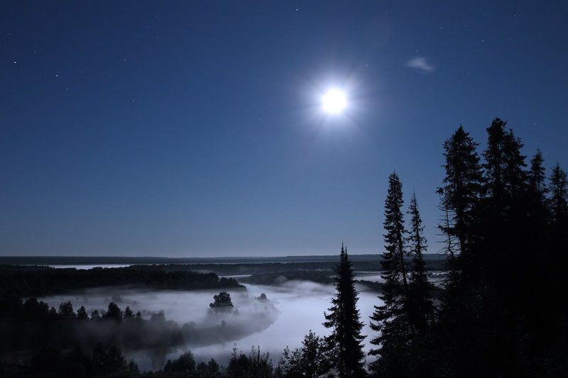 ночной пейзаж, звезды, север Какой бывает ночьphoto preview