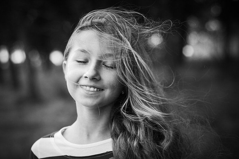 people, portrait, child, children, bw Ветерphoto preview