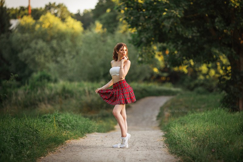 девушка, портрет, лес, лето Алинаphoto preview