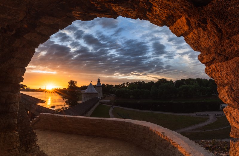 псков, закат ***photo preview