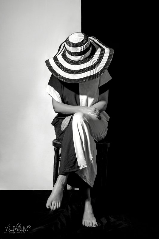 #hat, #summer #black & white summer hatphoto preview