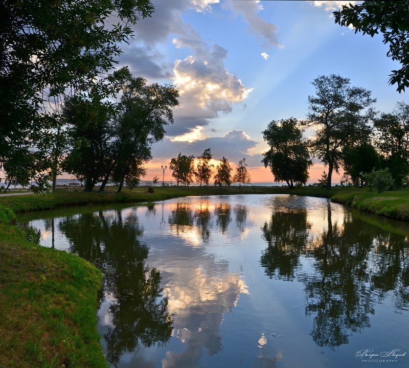 утро, парк, июль, рассвет, восход Утренняя идиллияphoto preview