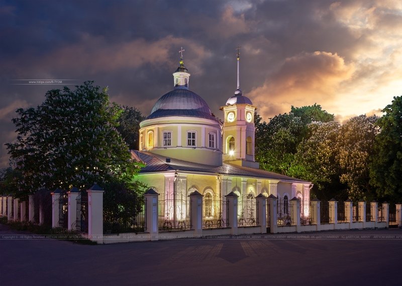 capriccio, veduta, photoartist, ведута, каприччио, фотохудожник, храм, россия, артем мирный, курск, russia, artyom mirniy, kursk, church Храм Всех Святыхphoto preview