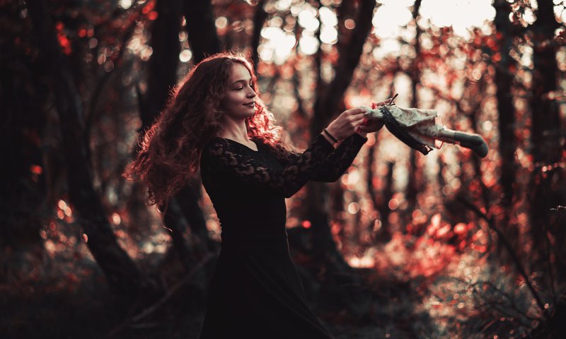 #girl #doll #autumn #colors #mood #dark #woods Autumnphoto preview