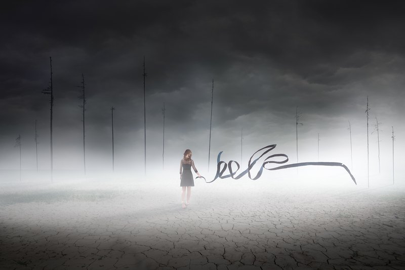 mood,landscape,forest,fog,photoshop,girl,woman,fairytail Escape for Helpphoto preview