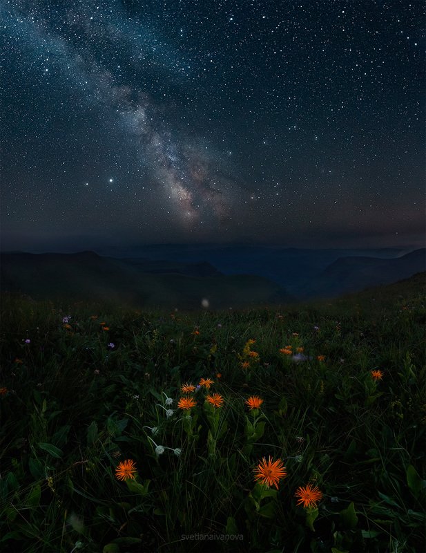 шаджатмаз, ночь, млечныйпуть, звезды, кмв, кавказ, ессентуки Млечный путь на плато Шаджатмазphoto preview