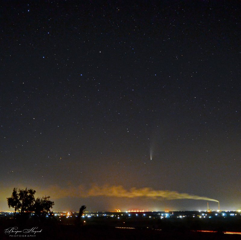 ночь, июль, комета c/2020 f3 (neowise), 18.07.2020г. Космическая пришелицаphoto preview