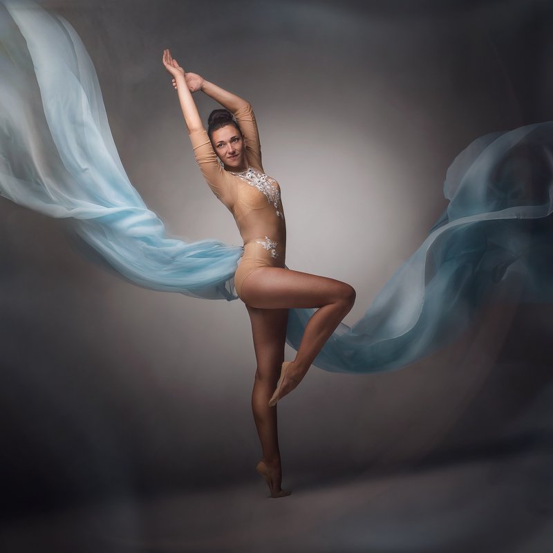 танец, модель, ткань photo preview