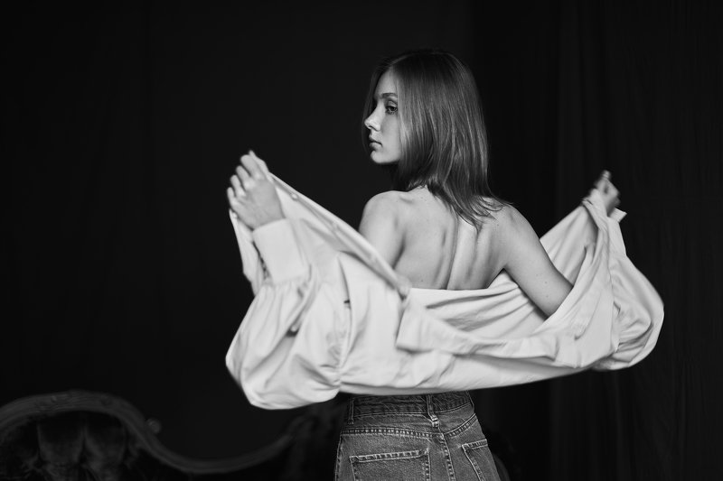 портрет, эмоции, взгляд, красивая, робко, нежно Настяphoto preview