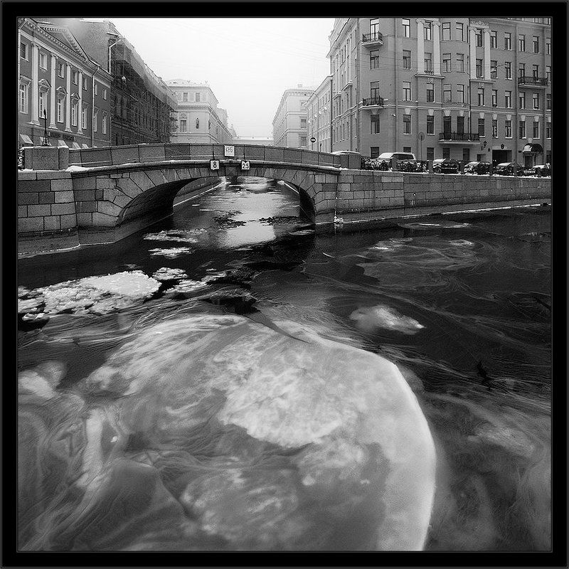 петербург, центр, мойка, чб, квадрат Черно-белая питерская квадратная картинка о \