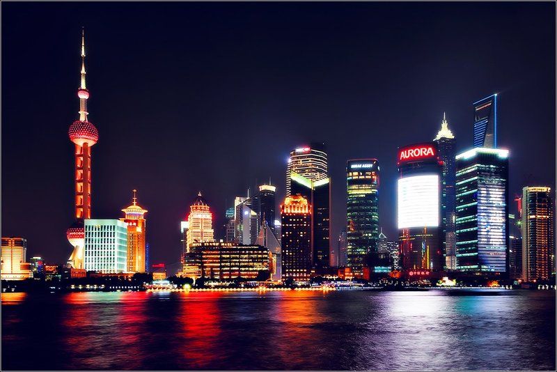 китай, шанхай, бунд, вайтань Вечер набережной Вайтаньphoto preview