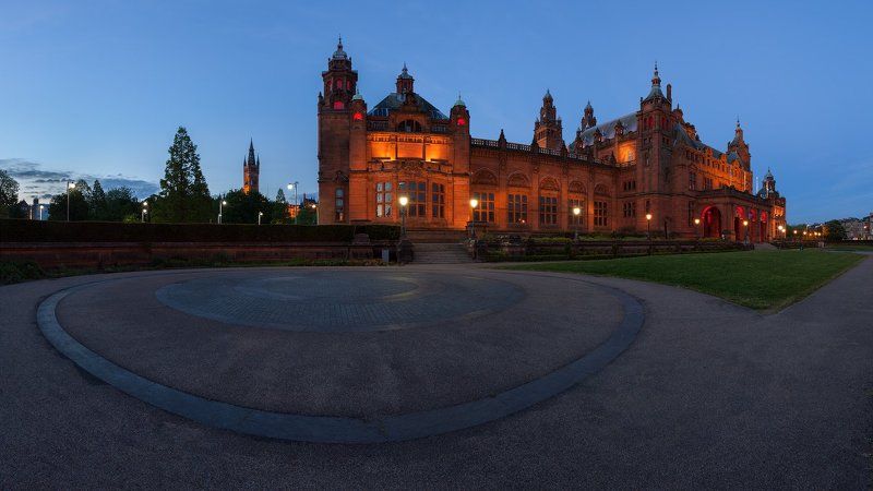 uk, scotland, glasgow, blue hour, kelvingrove art gallery, глазго, шотландия Glasgow: Kelvingrove art galleryphoto preview