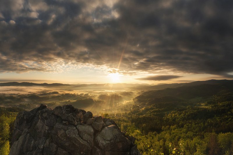 morning, sun, sunshine, clouds, rays Morning sunphoto preview