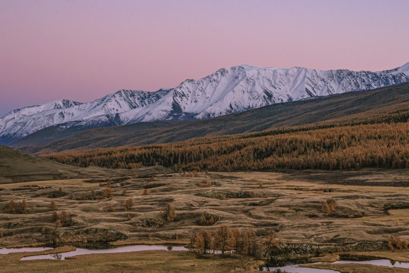 джангысколь,осень,горный алтай,северо-чуйский хребет Сумерки над Джангысколем.photo preview