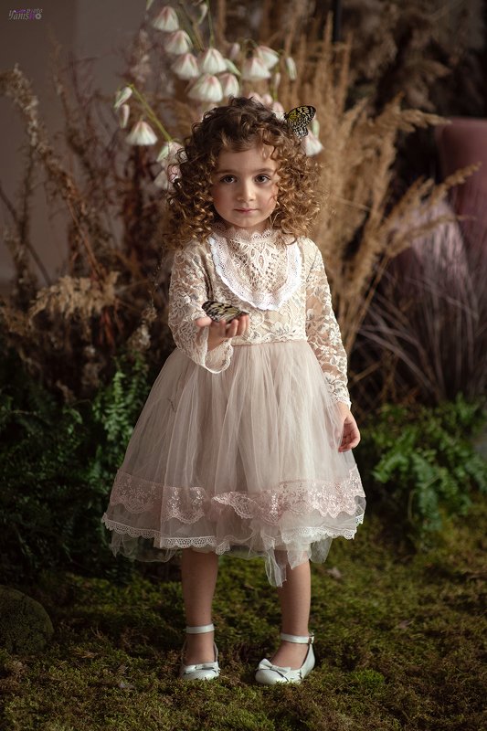 дети, портрет, студия, бабочки, ребенок, съемка Викторияphoto preview