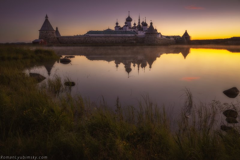 пейзаж, россия, роман любимский, утро, рассвет, соловки Солове́цкий монасты́рьphoto preview