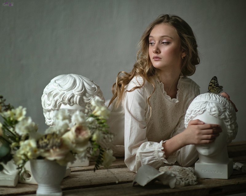 дети, портрет, студия, бабочки, ребенок, съемка Полинаphoto preview