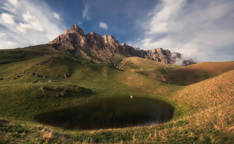 перевал, актопрак, северный_кавказ, озеро, кбр У затерянного озера.photo preview