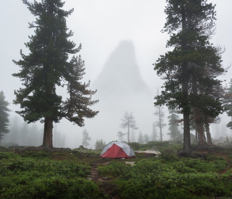 ергаки, сибирь Туманное утро в Ергакахphoto preview