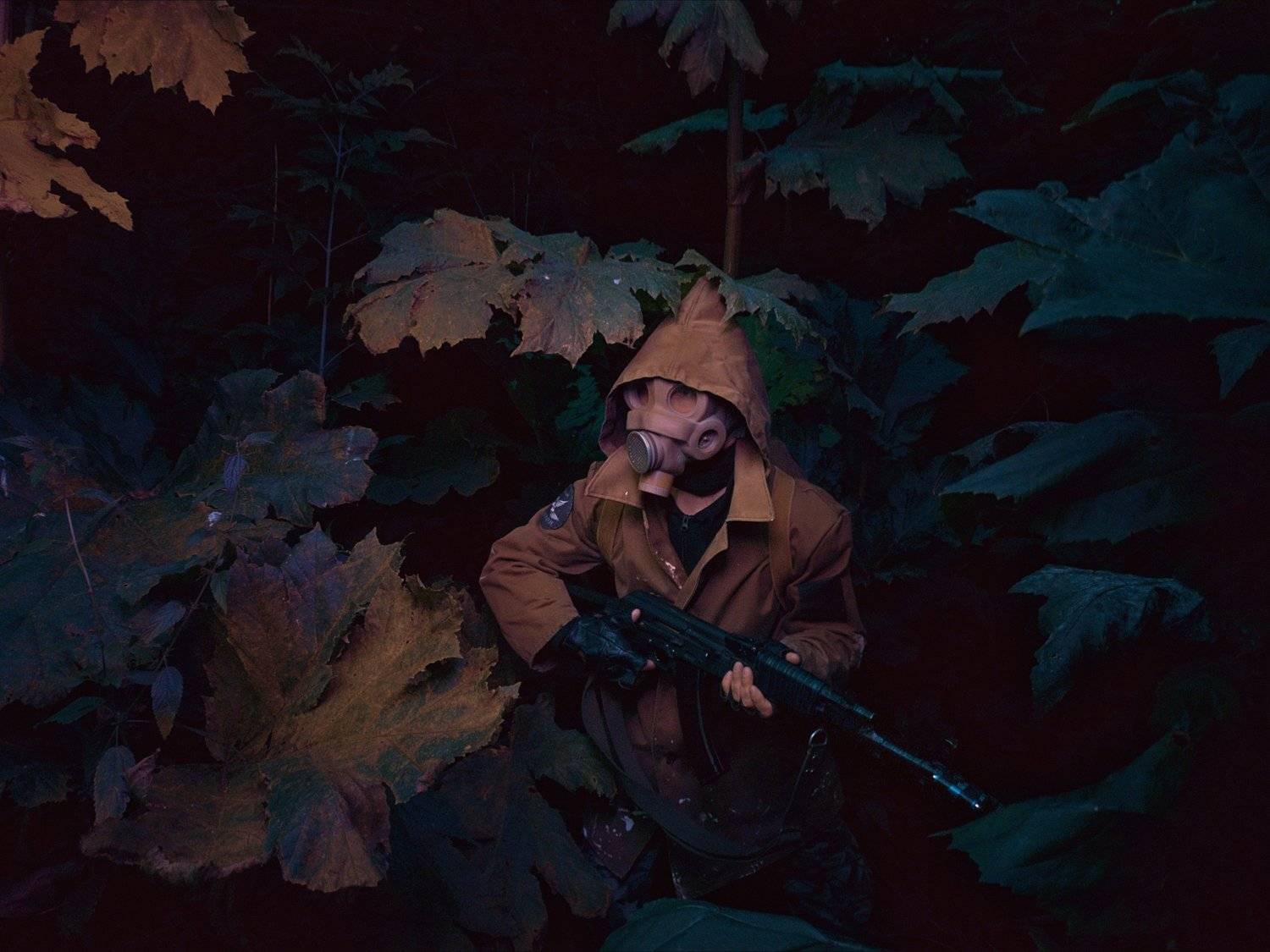 Сталкер. Автор: Марк Кривошеин сталкер, борщевик, противогаз, Марк Кривошеин