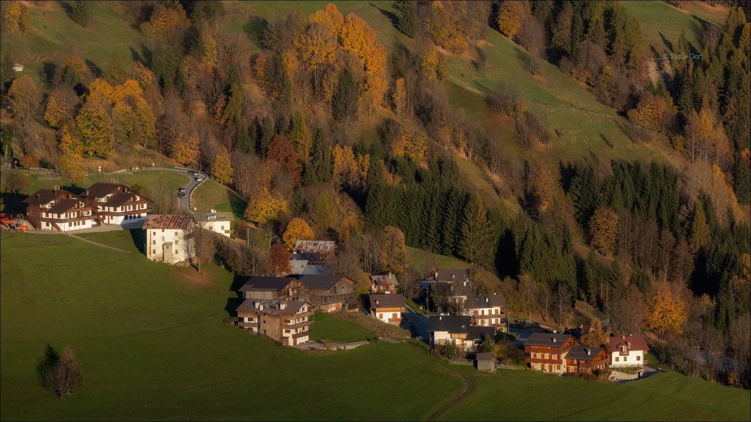 autumn,осень,village,деревня,alps,альпы,dolomites,доломиты,selva di cadore,val fiorentina,италия,, Василий Гори