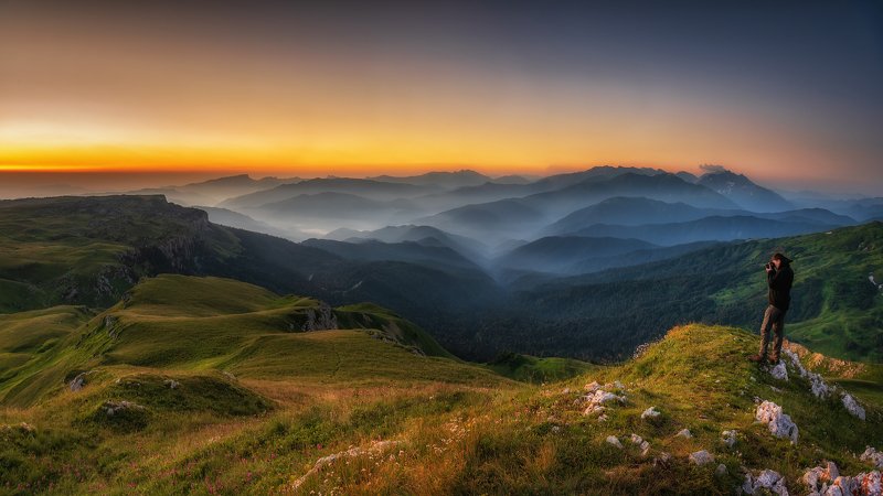 каменное море, рассвет, оштен, Рассвет у горы Оштенphoto preview