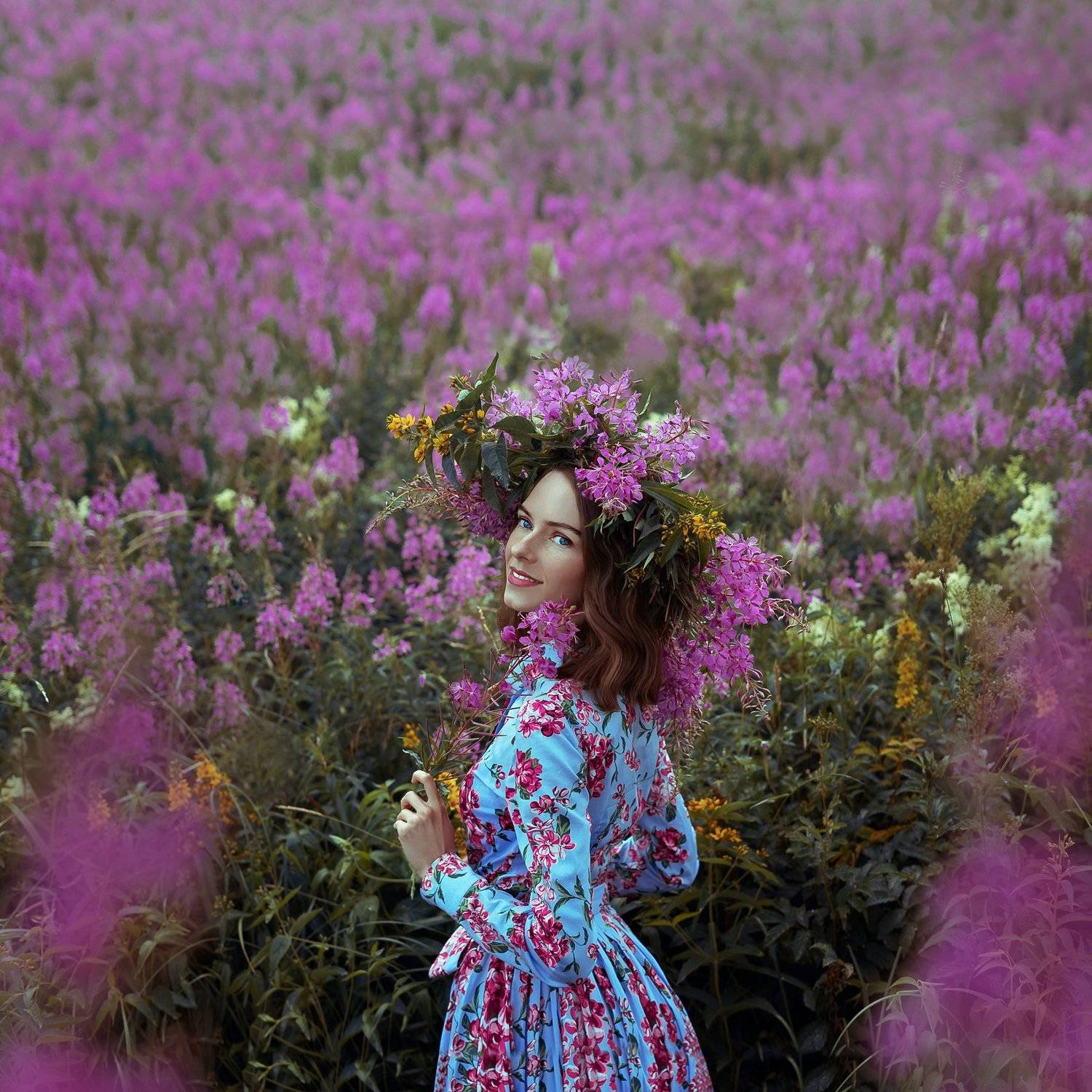 flowers, model, russiangirl, pink , Екатерина Кулакова