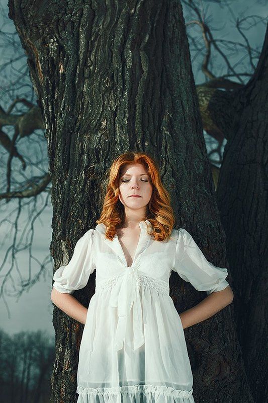 девушка, лес, сказка, тишина, красота, загадочность, мистика Silencephoto preview