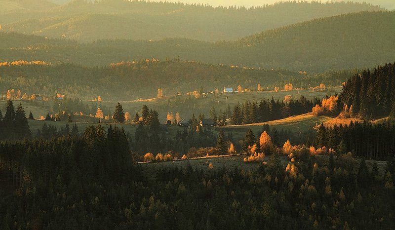 карпаты, горы, утро, осень ступени...photo preview