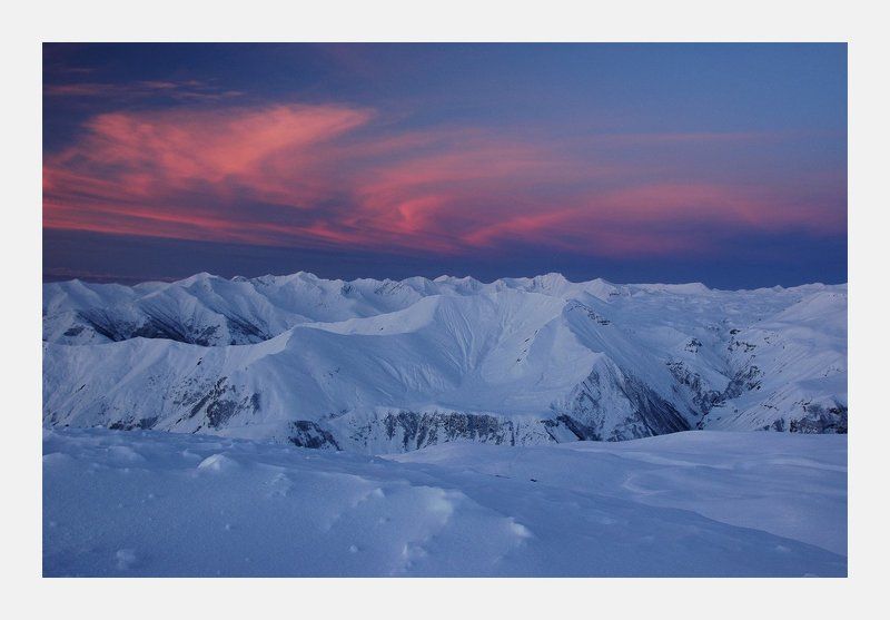 гудаури, грузия, горы, рассвет Рассветнаяphoto preview