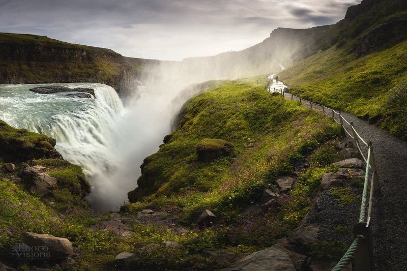 gullfoss,iceland,landscape,river,water,waterfall,falls, Mighty Gullfoss, Icelandphoto preview