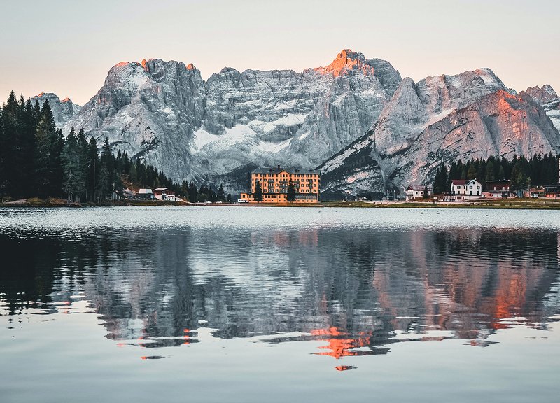 пейзажейзаж италия рассвет доломиты Краски рассветаphoto preview