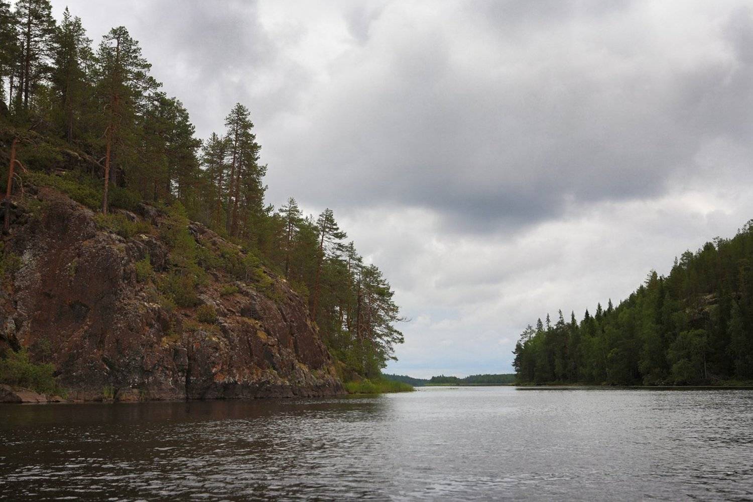 карелия, скалы, сосны, река, озеро, облака, кереть, Лопухов Сергей