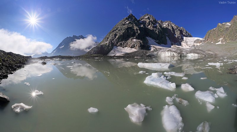 аманауз, кавказ, ледник Ледниковое озероphoto preview