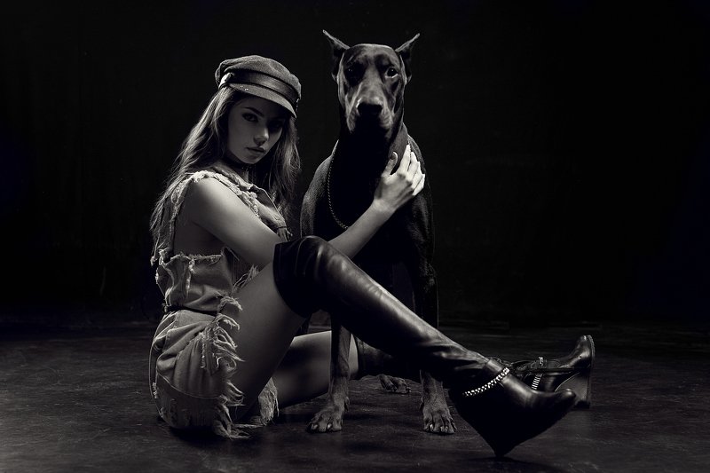 Portrait, 35mm, girl, beauty, retouch, posing, model, studio, photography, fitness, lingerie, sexy, sigma, sony, a7iii, a7m3, art, light, hair, bazarov, glamour, fashionable, elegant, fashion, style, pretty, doberman, awesome photo preview