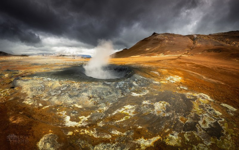 iceland,geyser,geothermal,landscape,hverir,summer, Hverir geothermal grounds, ISphoto preview