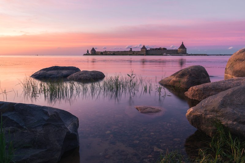 ленинградская область, ленобласть Рассвет у крепости Орешекphoto preview