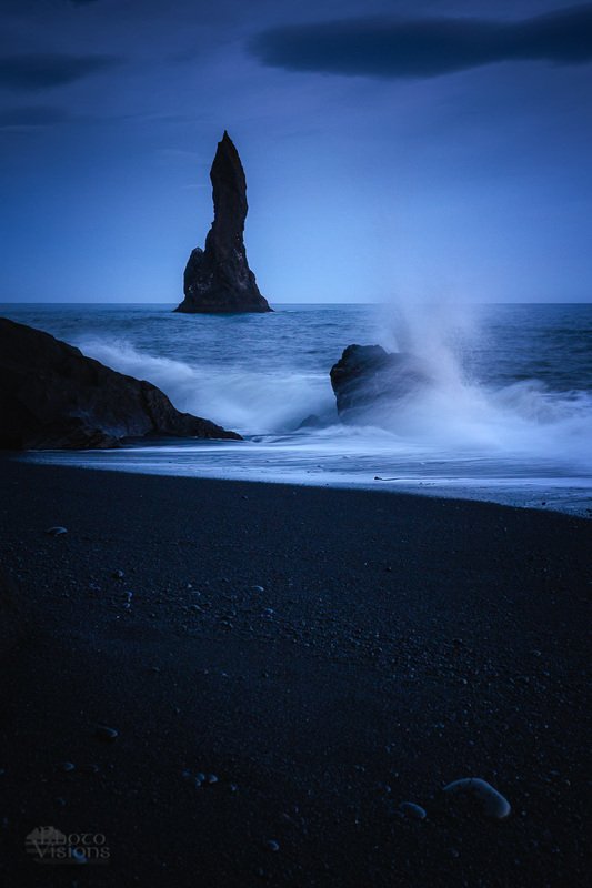 reynisfjara,iceland,beach,wave,sea,night,summer,blue hour, Night on Reynisfjara, ISphoto preview