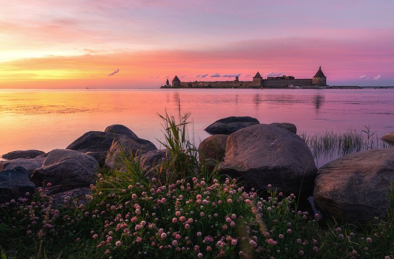 ленинградская область, ленобласть Рассвет у крепости Орешекphoto preview